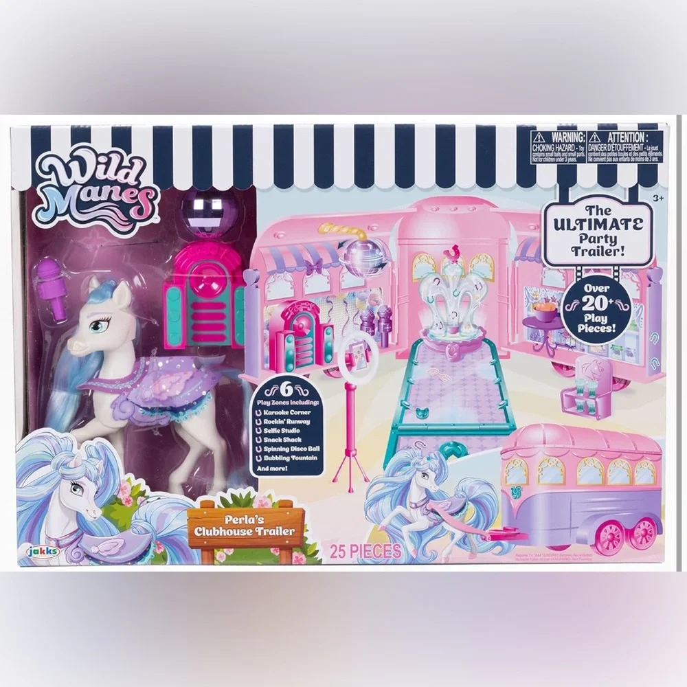 Wild Manes Horse Perla's Clubhouse Trailer Playset NEW